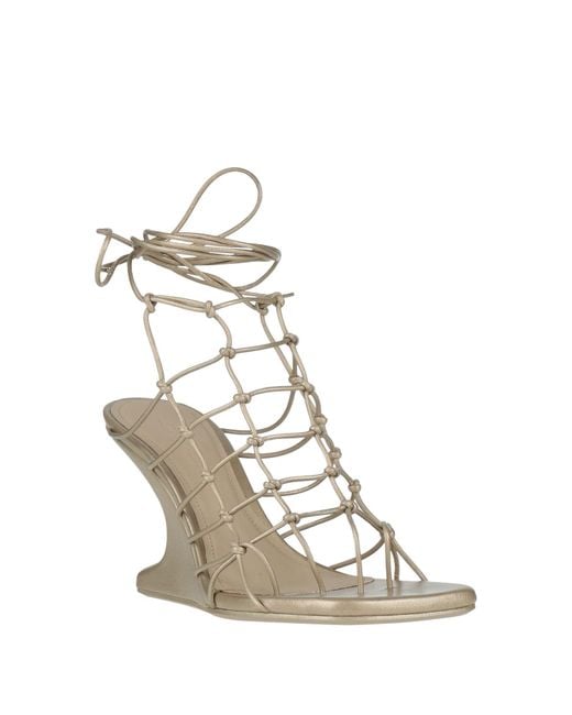Rick Owens Metallic Thong Sandal Leather