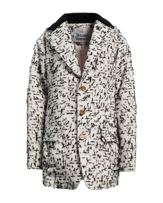 Vivienne Westwood Gray Coat Virgin Wool, Recycled Cotton