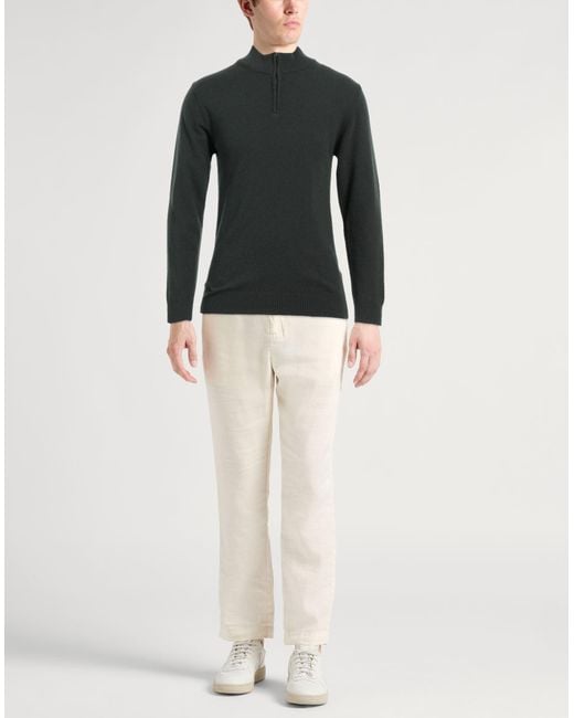 Daniele Fiesoli Black Turtleneck Wool, Cashmere for men