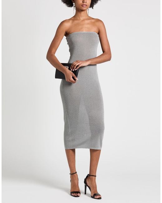 St. Agni Gray Midi Dress