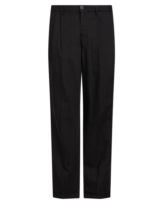 Barena Black Pants Viscose, Virgin Wool for men