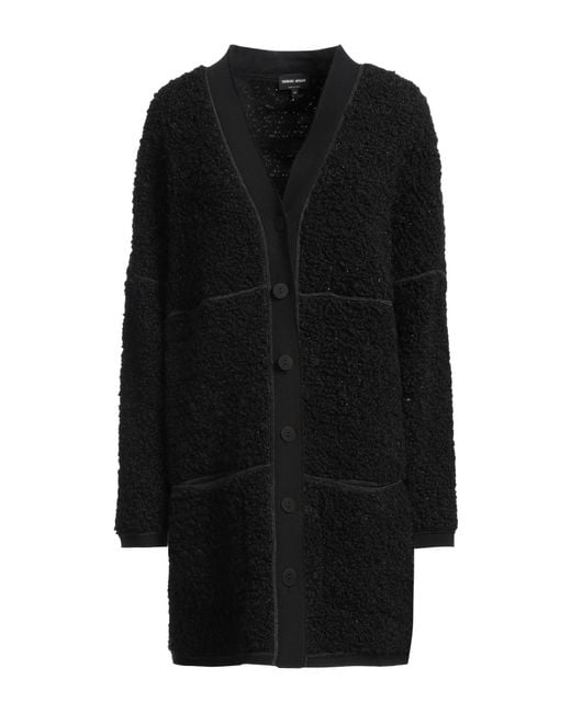 Giorgio Armani Black Cardigan Virgin Wool, Polyamide