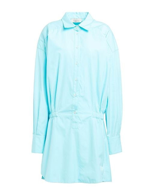 Laneus Blue Mini Dress Cotton