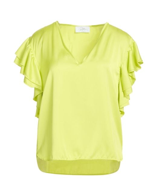 Soallure Yellow Lime Top Polyester, Elastane