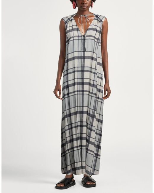 Ballantyne White Maxi Dress Linen, Viscose