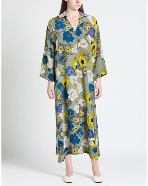 ROSSO35 Blue Midi Dress