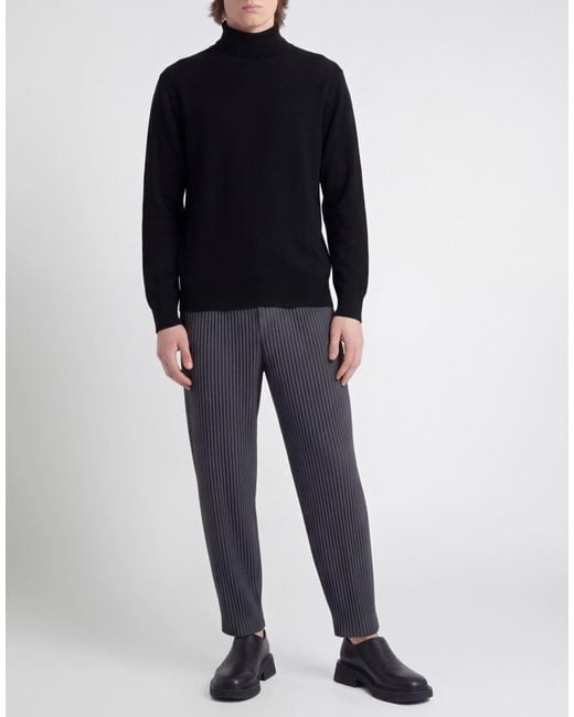 Issey Miyake Black Turtleneck Wool for men