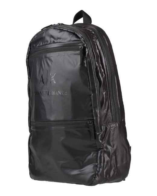 ARMANI EXCHANGE Black Rucksack for men
