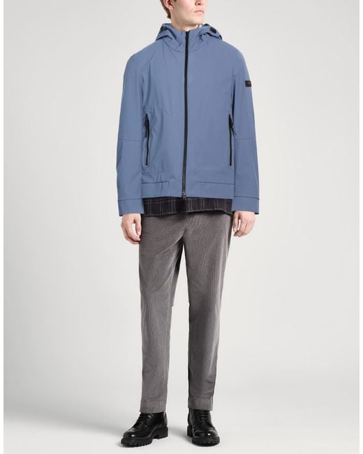 Peuterey Blue Slate Jacket Polyester, Elastane for men