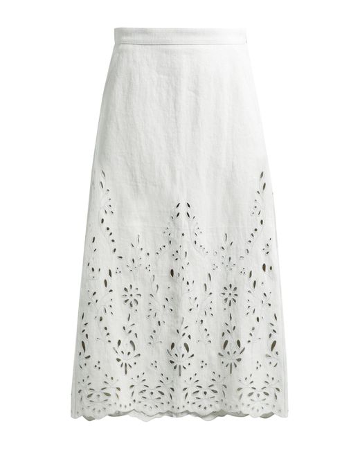 Chloé White Midi Skirt
