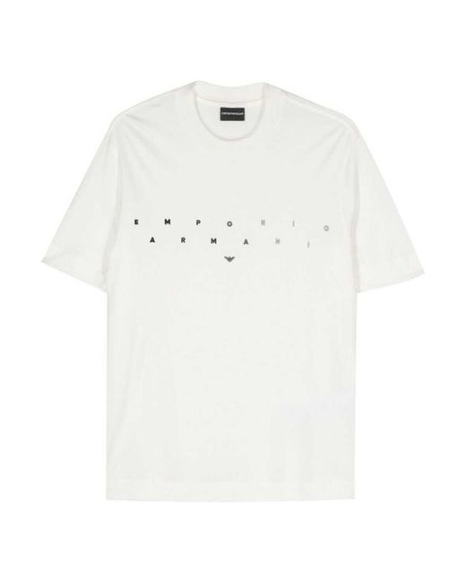 T-shirt di Emporio Armani in White da Uomo