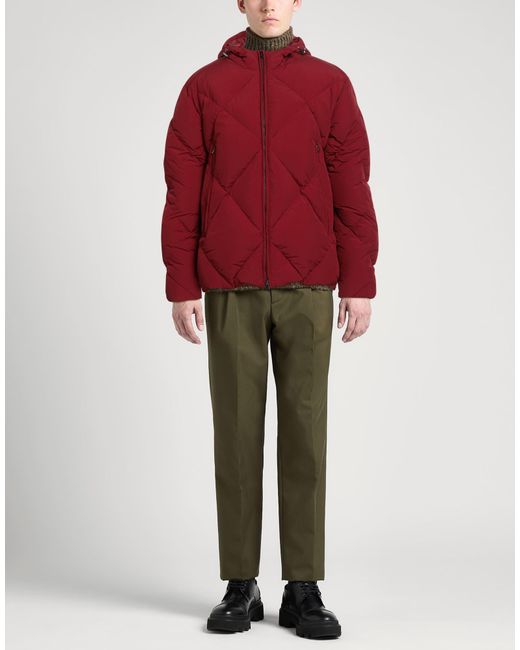 Herno Red Burgundy Puffer Polyester for men