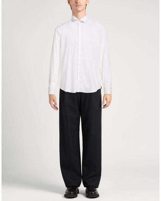 Manuel Ritz White Shirt Cotton, Elastane for men