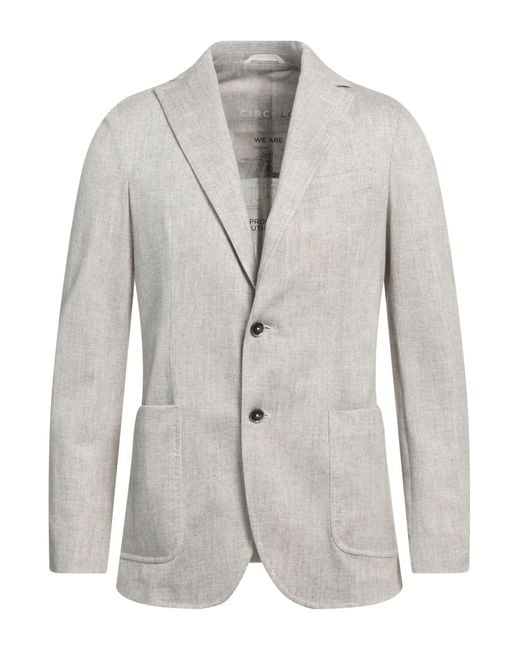 Circolo 1901 Gray Blazer Cotton, Elastane for men