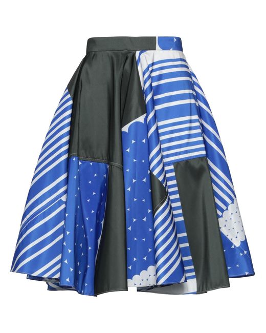 Maison Rabih Kayrouz Blue Midi Skirt