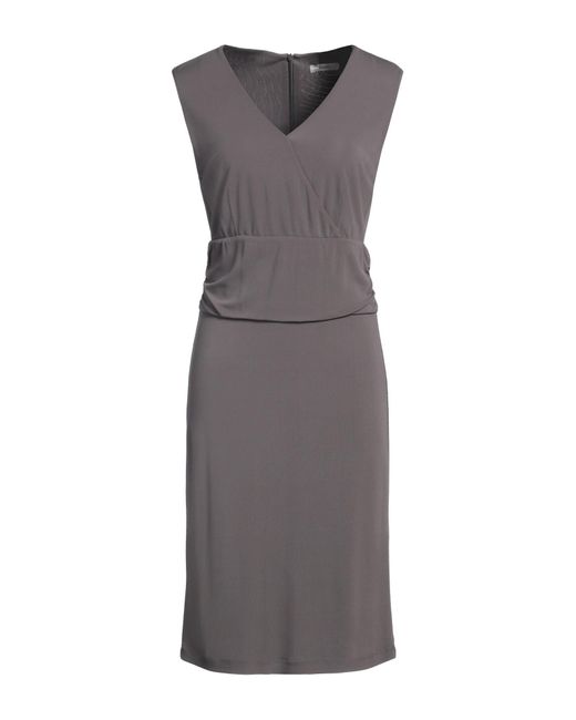 Cappellini By Peserico Gray Midi-Kleid