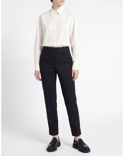 Peserico Black Pants Polyester, Wool, Elastane