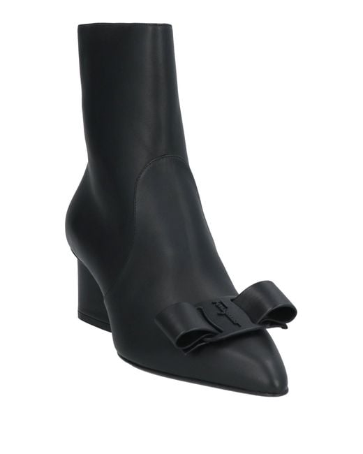 Ferragamo Black Ankle Boots Calfskin