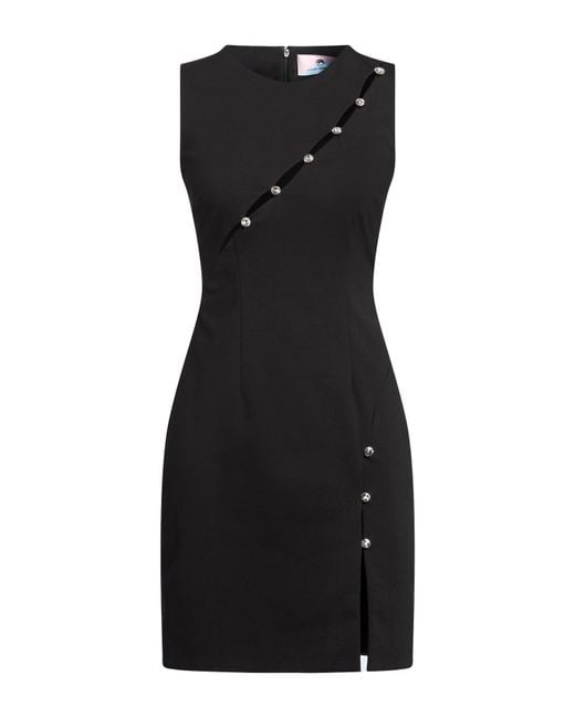 Chiara Ferragni Black Mini Dress Cotton, Polyamide, Elastane