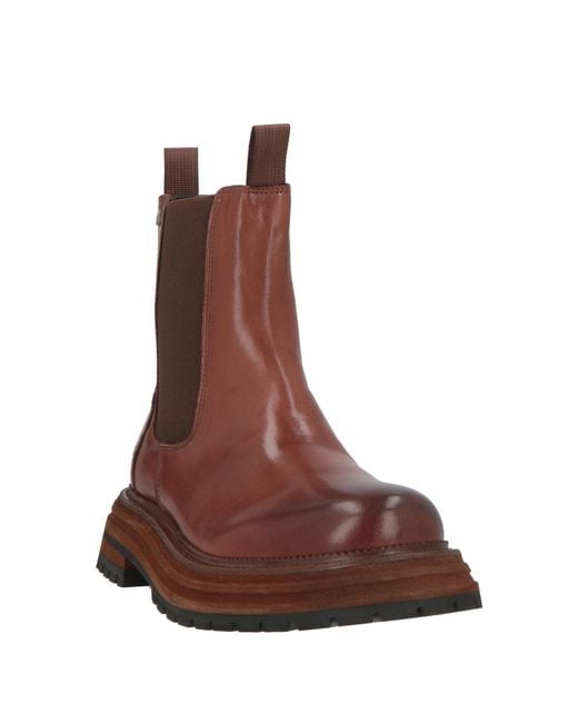 O.x.s. Brown Ankle Boots