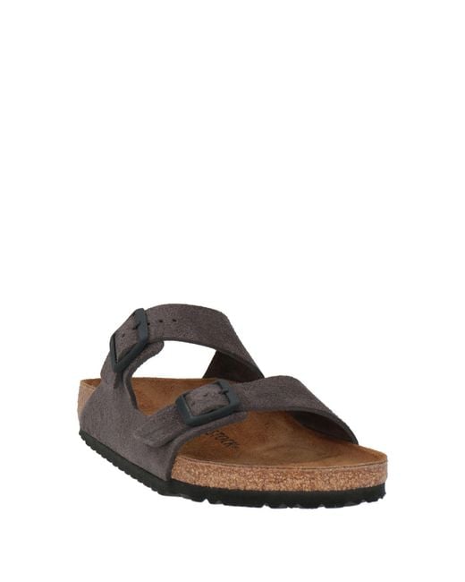 Birkenstock Brown Charcoal Sandals Leather for men