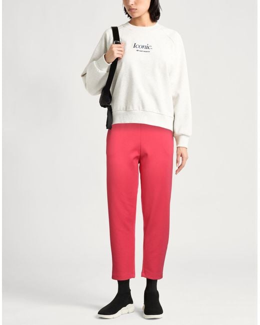 Champion Red Pants Polyester, Cotton, Elastane