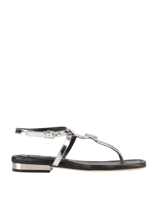 Sergio Rossi Metallic Thong Sandal