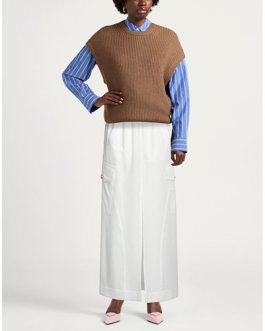 Pinko White Maxi Skirt