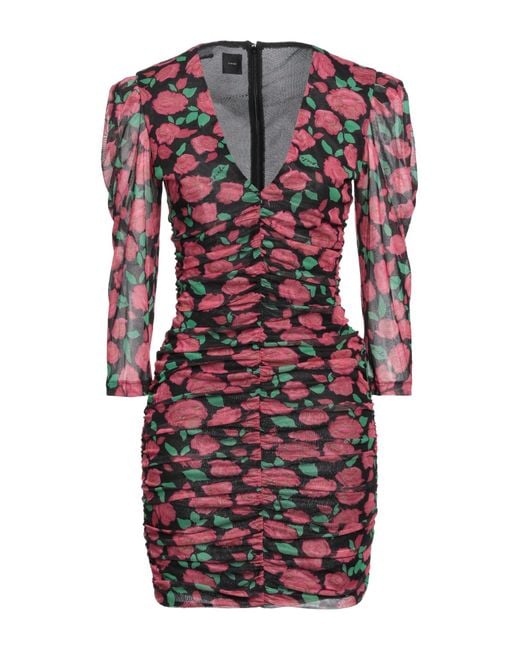 Pinko Red Mini Dress Polyester, Elastane