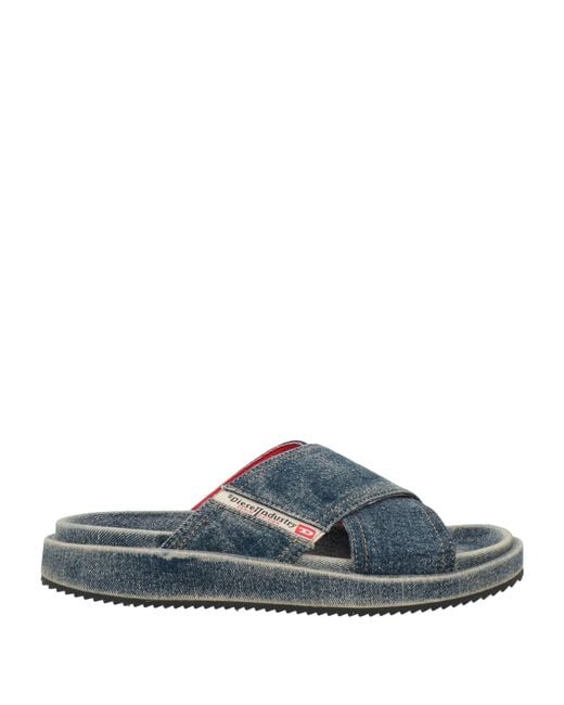 DIESEL Blue Sandals Textile Fibers