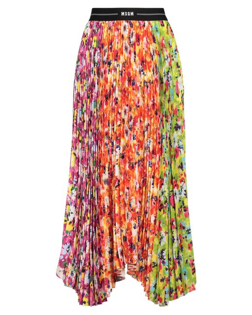 MSGM White Long Skirt