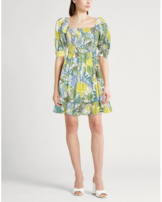 Liu Jo Green Military Mini Dress Cotton