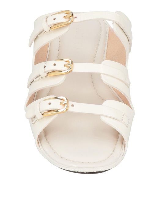 Sandro White Ivory Sandals Leather