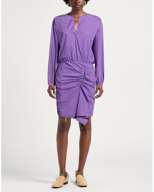 8pm Purple Mini Dress Cotton