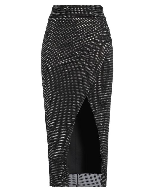Self-Portrait Black Midi Skirt