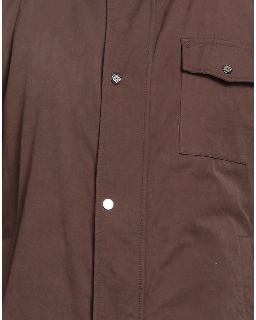 Luigi Borrelli Napoli Brown Jacket Cotton, Polyester, Nylon for men