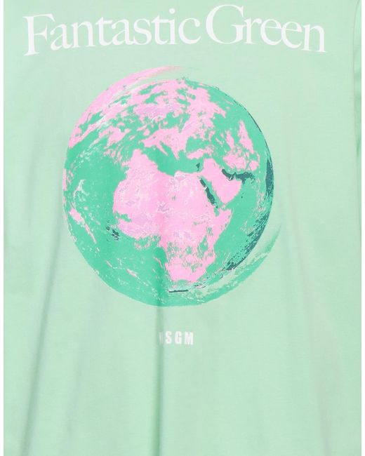 MSGM Green T-shirt for men