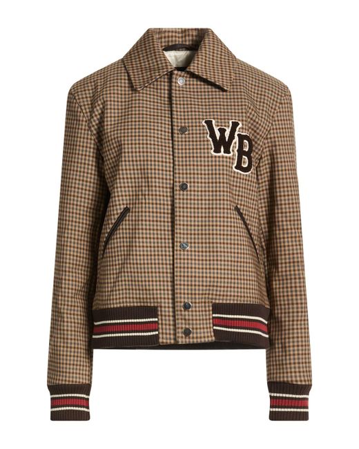 Wales Bonner Brown Jacket Cotton, Viscose, Elastane, Leather