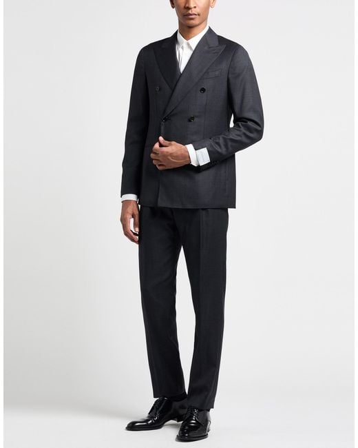 Caruso Blue Suit Wool for men