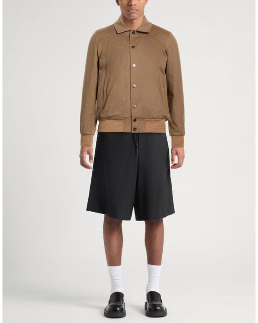 Isaia Brown Jacket Cashmere for men