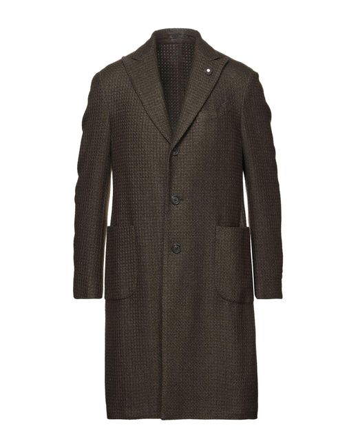 Lardini Gray Dark Coat Cashmere, Silk for men