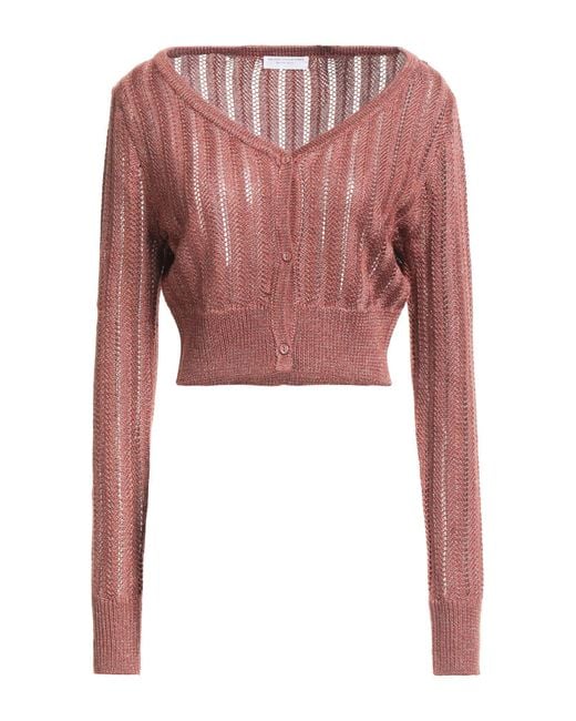 Majestic Filatures Purple Cardigan Viscose, Lurex, Polyamide