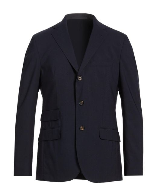 Eleventy Blue Midnight Blazer Wool, Elastane for men