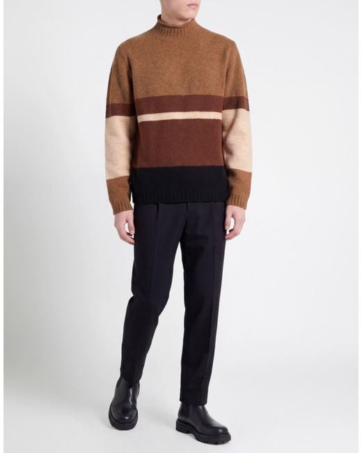 Messagerie Brown Turtleneck Virgin Wool for men
