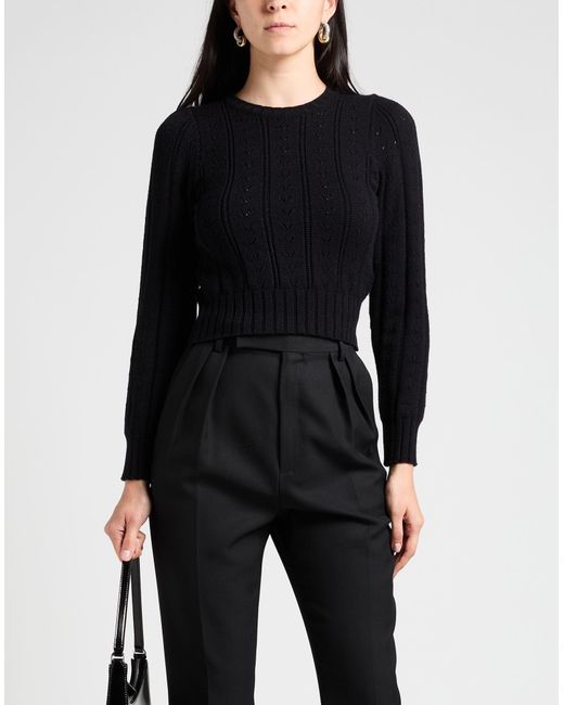 Soallure Black Sweater Viscose, Polyester, Polyamide
