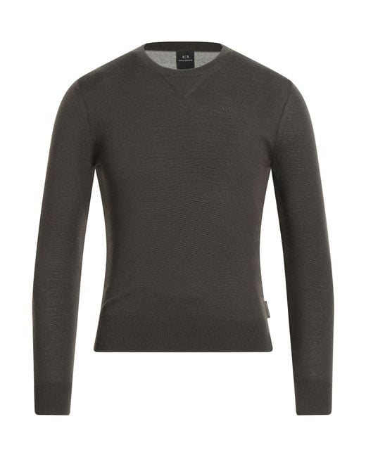 ARMANI EXCHANGE Gray Sweater Virgin Wool, Wool, Polyamide, Elastane for men