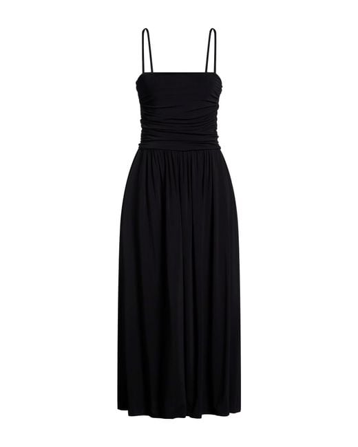 Weekend by Maxmara Black Midi Dress Viscose, Elastane