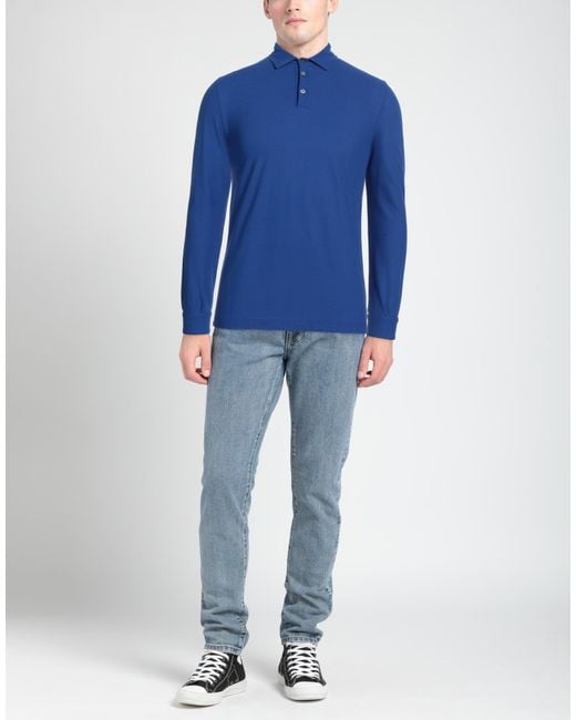 Polo Zanone de hombre de color Blue