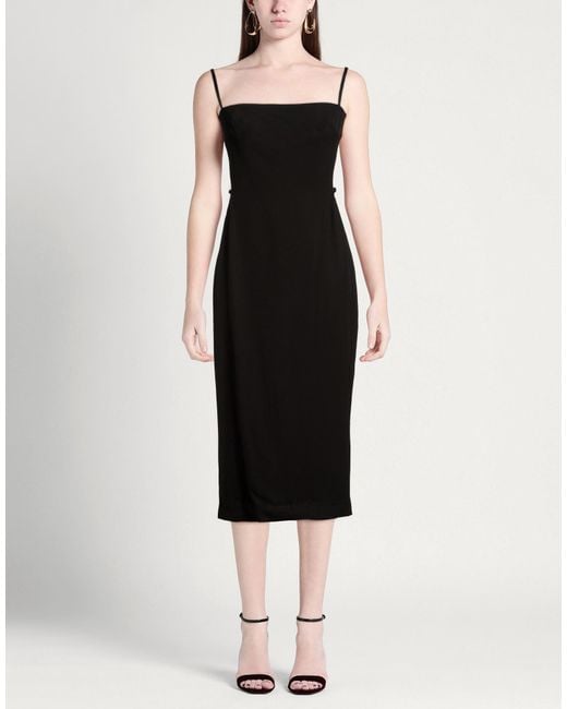 St. Agni Black Midi Dress