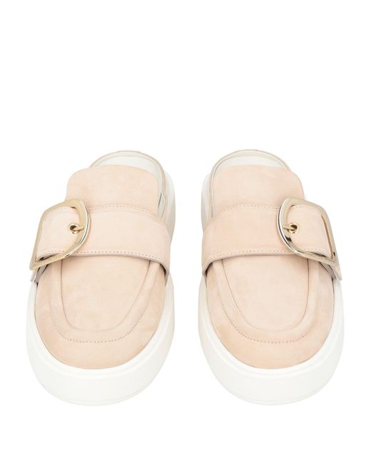 Santoni Natural Mules & Clogs Leather